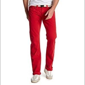 True Religion Ricky Relaxed Straight Jeans Red 28